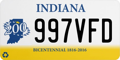 IN license plate 997VFD