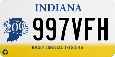 IN license plate 997VFH