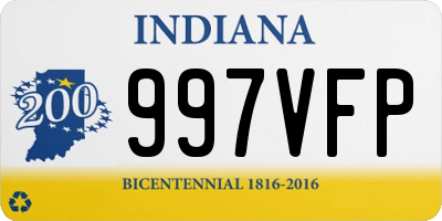 IN license plate 997VFP