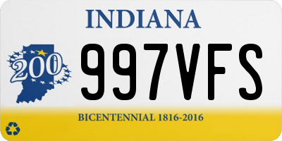 IN license plate 997VFS