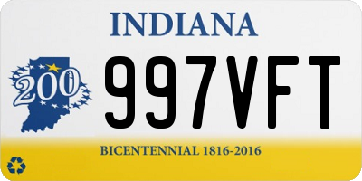 IN license plate 997VFT