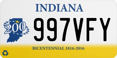 IN license plate 997VFY