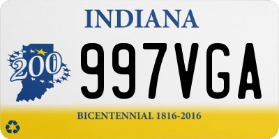 IN license plate 997VGA