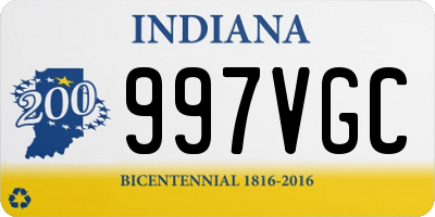 IN license plate 997VGC