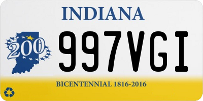 IN license plate 997VGI