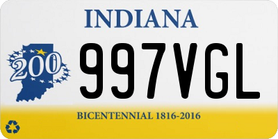 IN license plate 997VGL