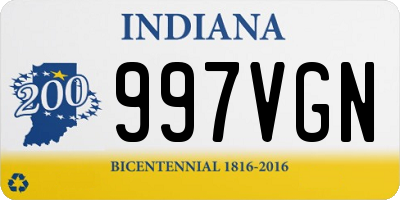 IN license plate 997VGN