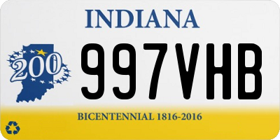 IN license plate 997VHB