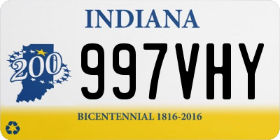 IN license plate 997VHY