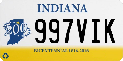 IN license plate 997VIK