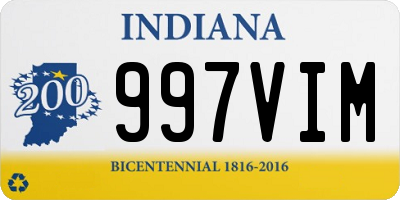 IN license plate 997VIM