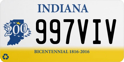 IN license plate 997VIV