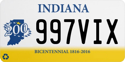 IN license plate 997VIX