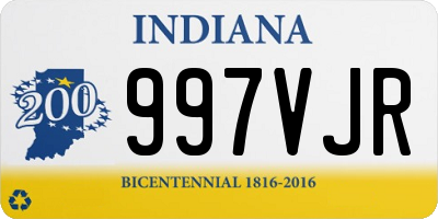 IN license plate 997VJR