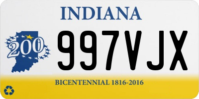 IN license plate 997VJX