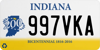 IN license plate 997VKA