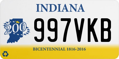 IN license plate 997VKB