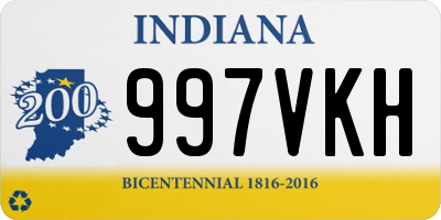 IN license plate 997VKH