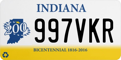 IN license plate 997VKR