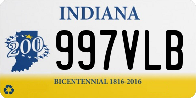 IN license plate 997VLB