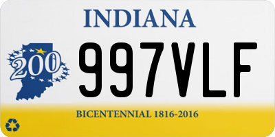 IN license plate 997VLF