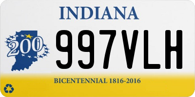 IN license plate 997VLH