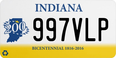 IN license plate 997VLP