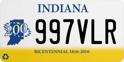 IN license plate 997VLR