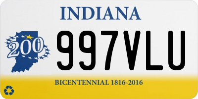 IN license plate 997VLU