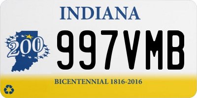 IN license plate 997VMB