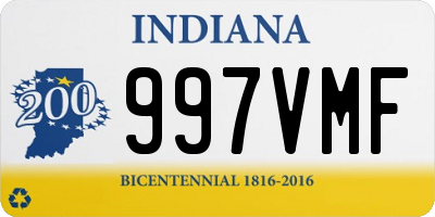 IN license plate 997VMF