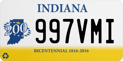 IN license plate 997VMI