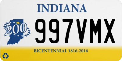 IN license plate 997VMX