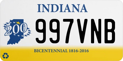 IN license plate 997VNB