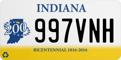 IN license plate 997VNH