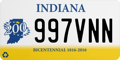 IN license plate 997VNN