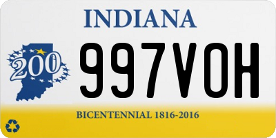 IN license plate 997VOH