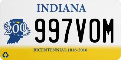 IN license plate 997VOM