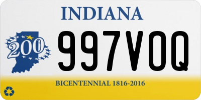 IN license plate 997VOQ