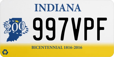 IN license plate 997VPF