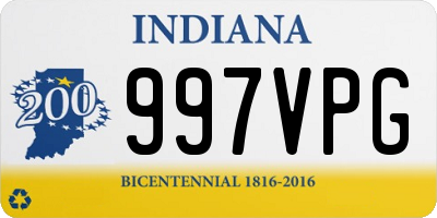 IN license plate 997VPG