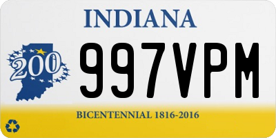 IN license plate 997VPM