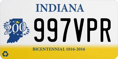 IN license plate 997VPR