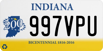 IN license plate 997VPU