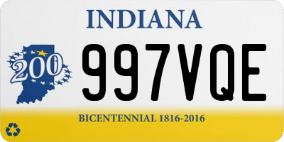 IN license plate 997VQE