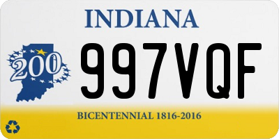 IN license plate 997VQF