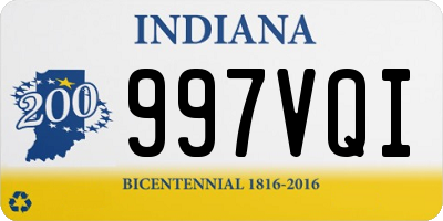 IN license plate 997VQI