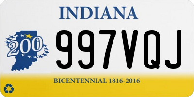 IN license plate 997VQJ