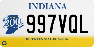 IN license plate 997VQL