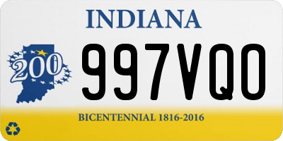 IN license plate 997VQO